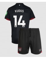 West Ham United Mohammed Kudus #14 Bortedraktsett Barn 2024-25 Korte ermer (+ bukser)